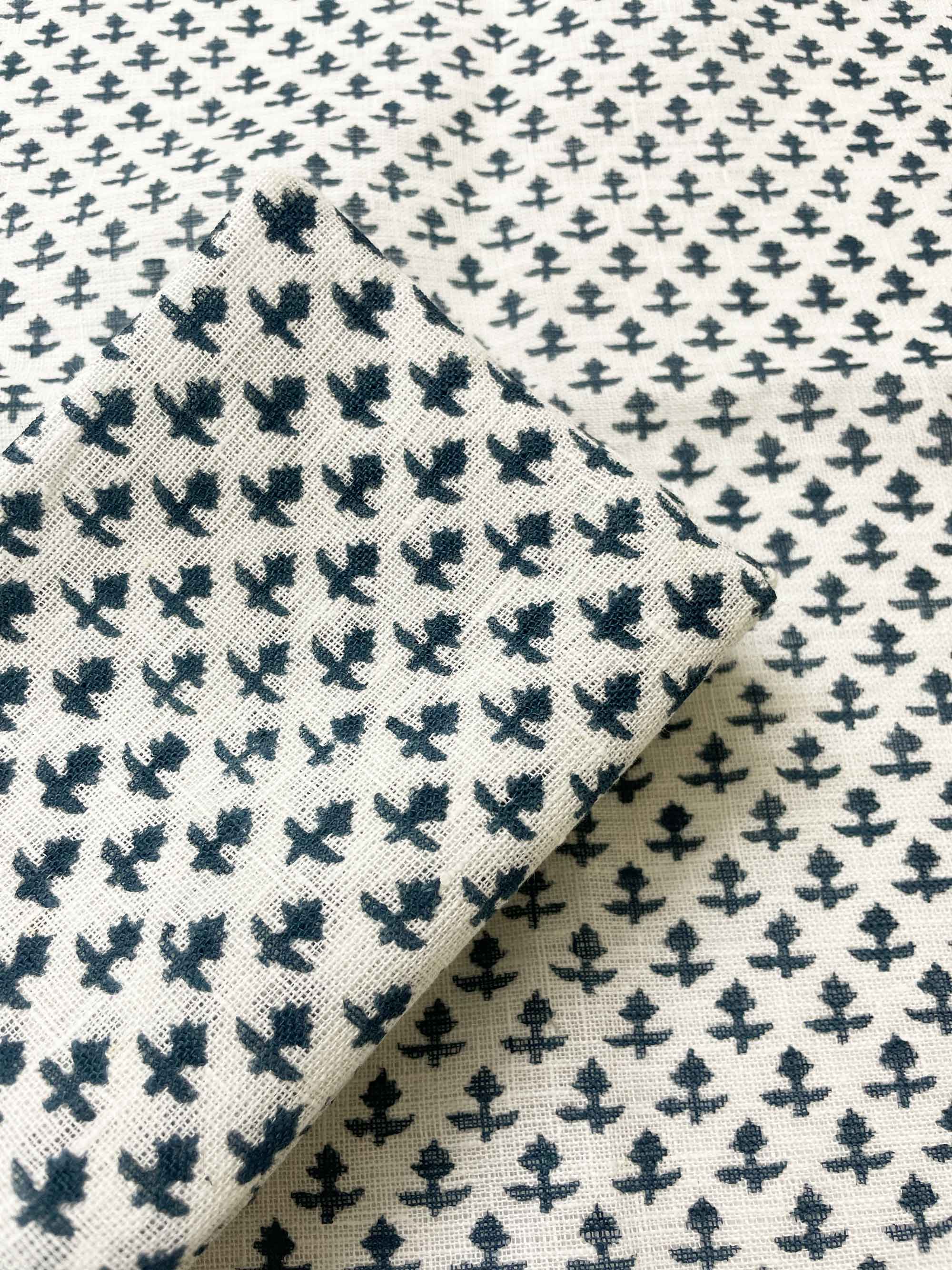 hand block printed linen table napkins for thanksgiving and other festivals