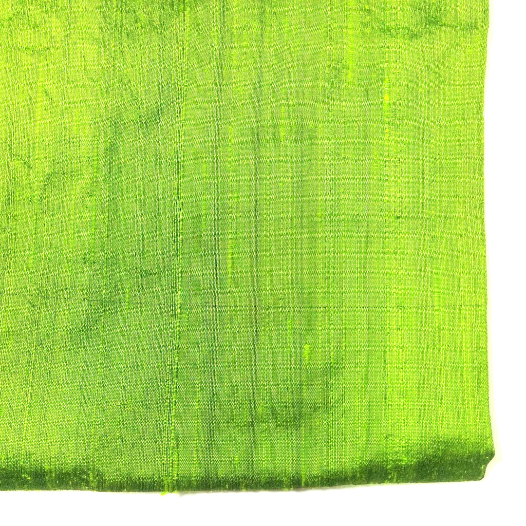 Dark Green Raw Silk Fabric