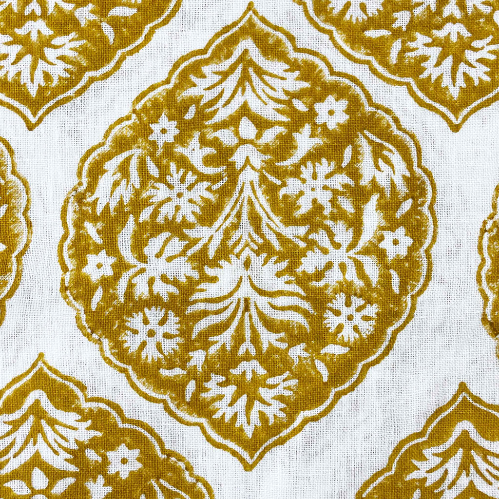 Big floral print Linen designer fabric by DesiCrafts