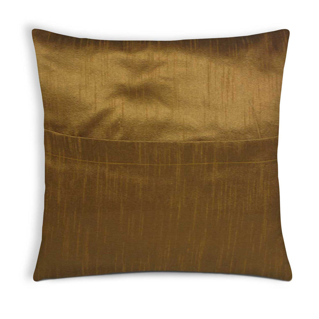 Brown and Gold Silk Cushion Cover 