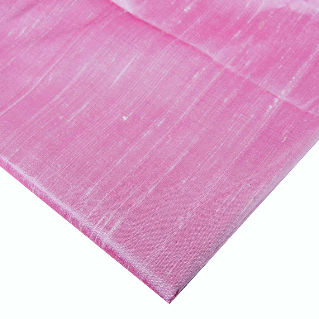 Baby pink pure raw silk fabric buy online from India