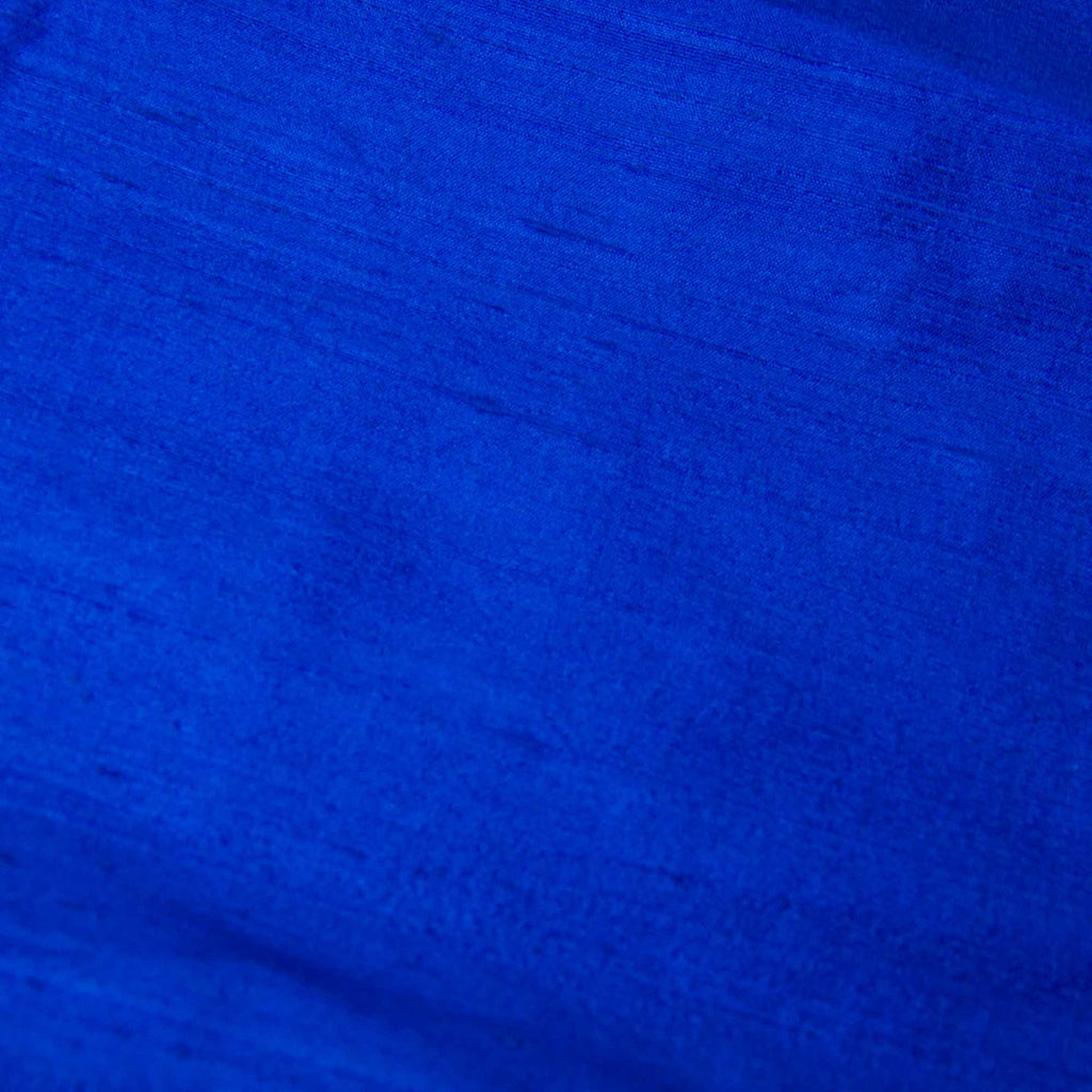 Royal Blue Dupioni Silk - Raw Silk Fabric from India