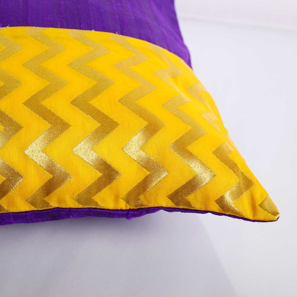 Gold Silk Cushion Cover