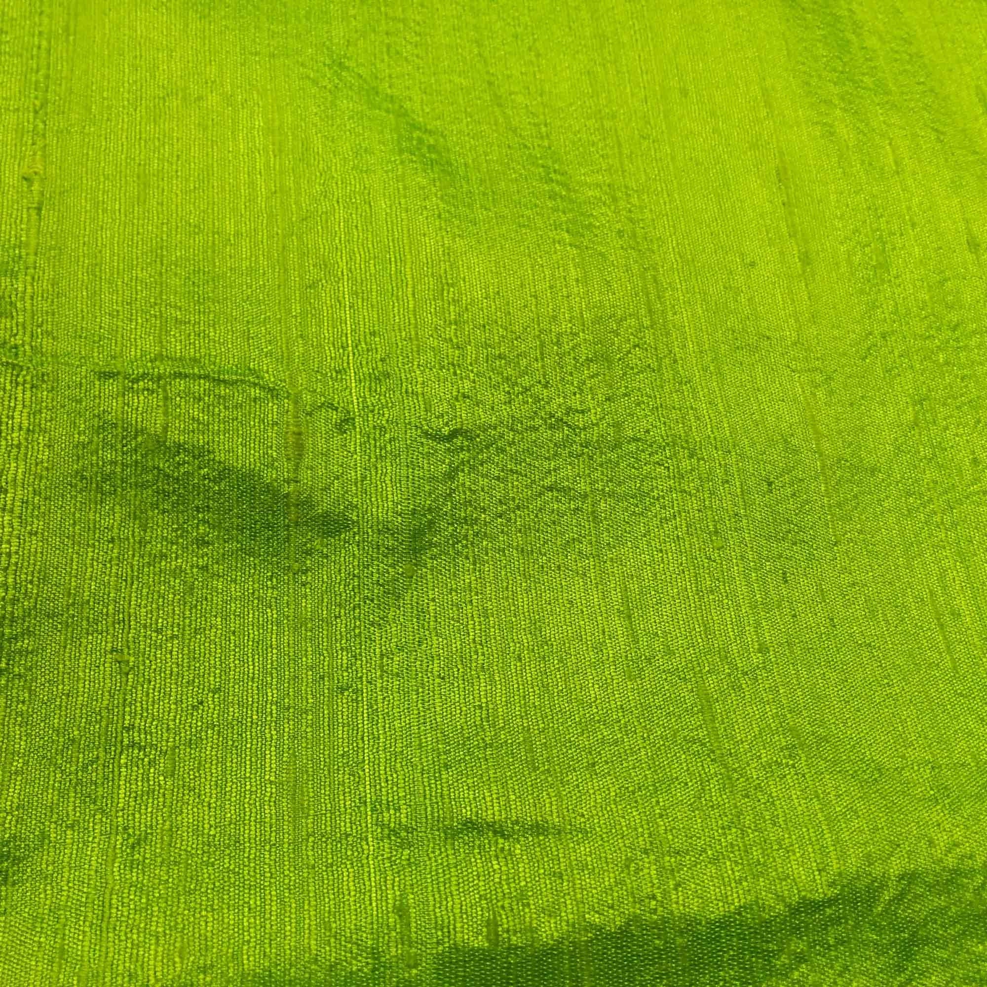 Handmade Chartreuse Dupioni Silk Fabric Buy Online From DesiCrafts