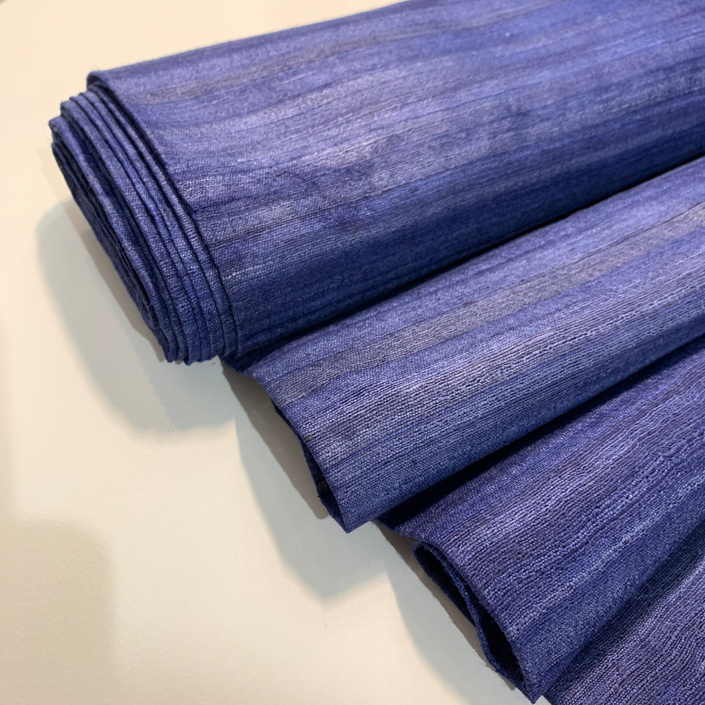 Midnight Blue Ahimsa Tussar Pure Silk Fabric
