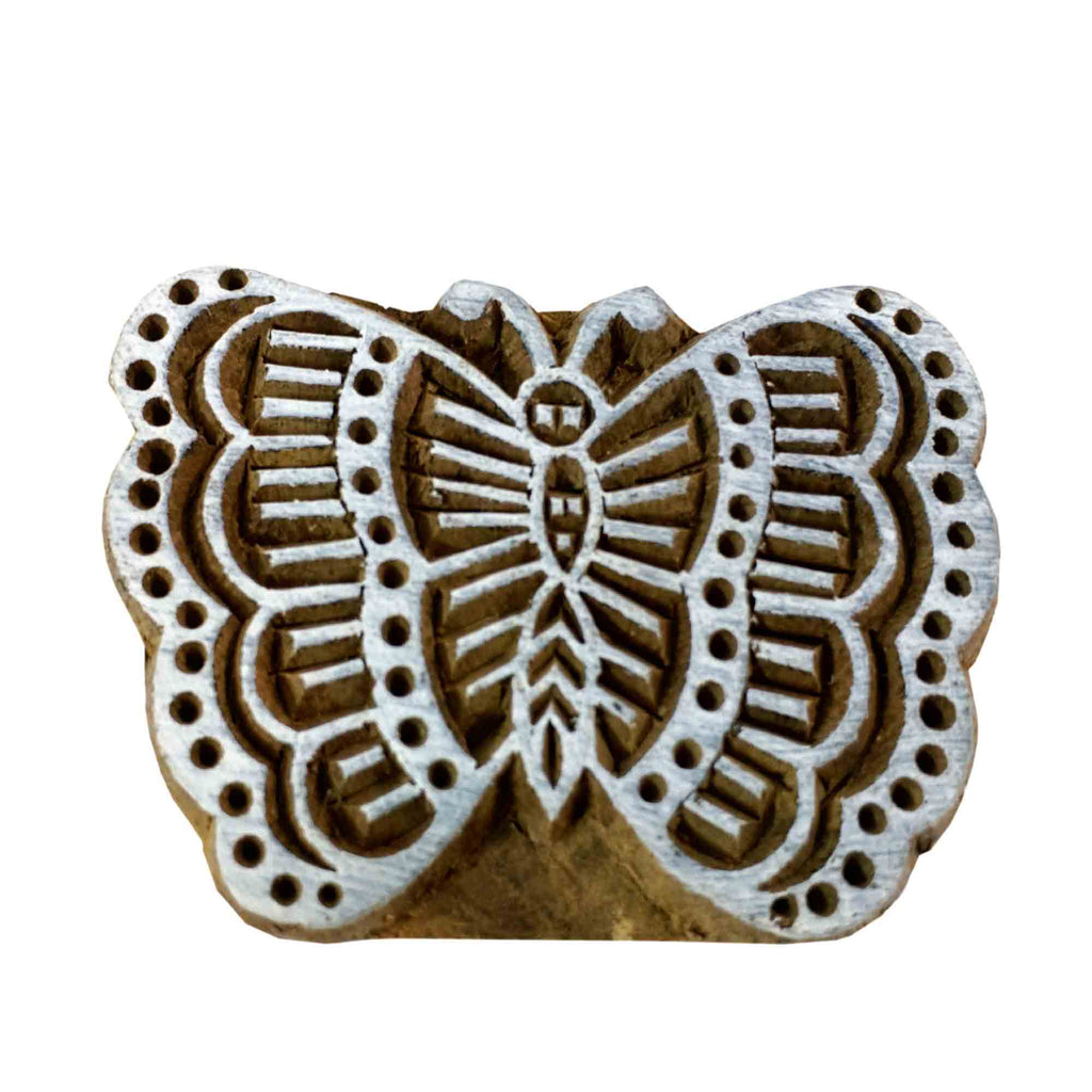 Butterfly pattern wooden stamp for printing