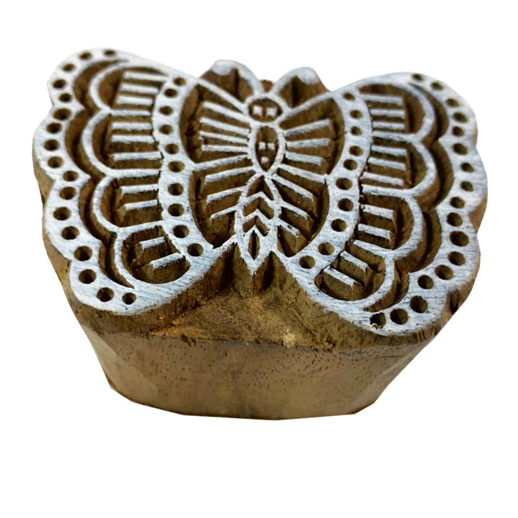 butterfly wood stamp for textile printing