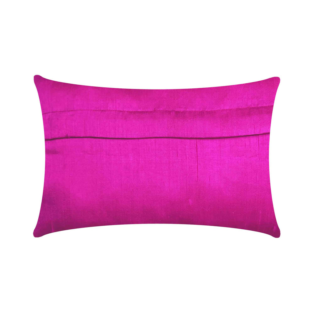 Colorblock pure silk lumbar pillow cover