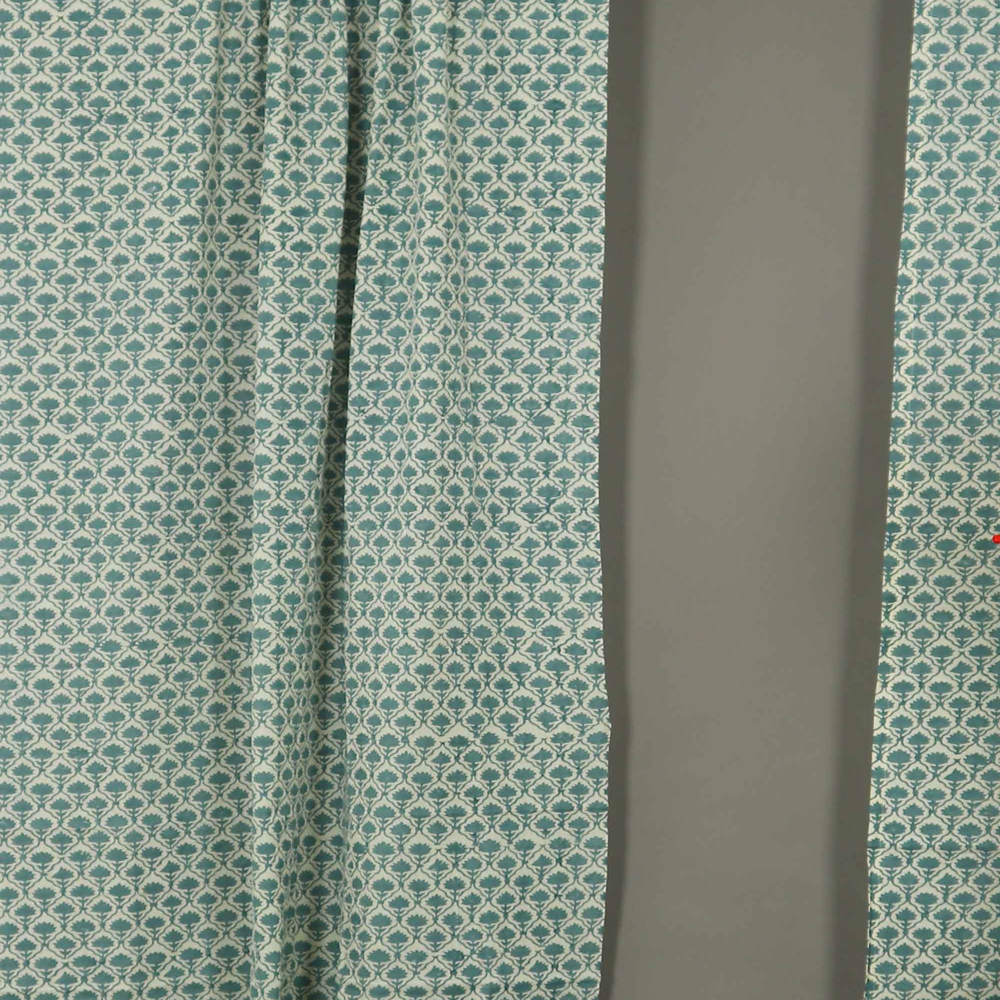 Hand block printed cotton curtains by DesiCrafts