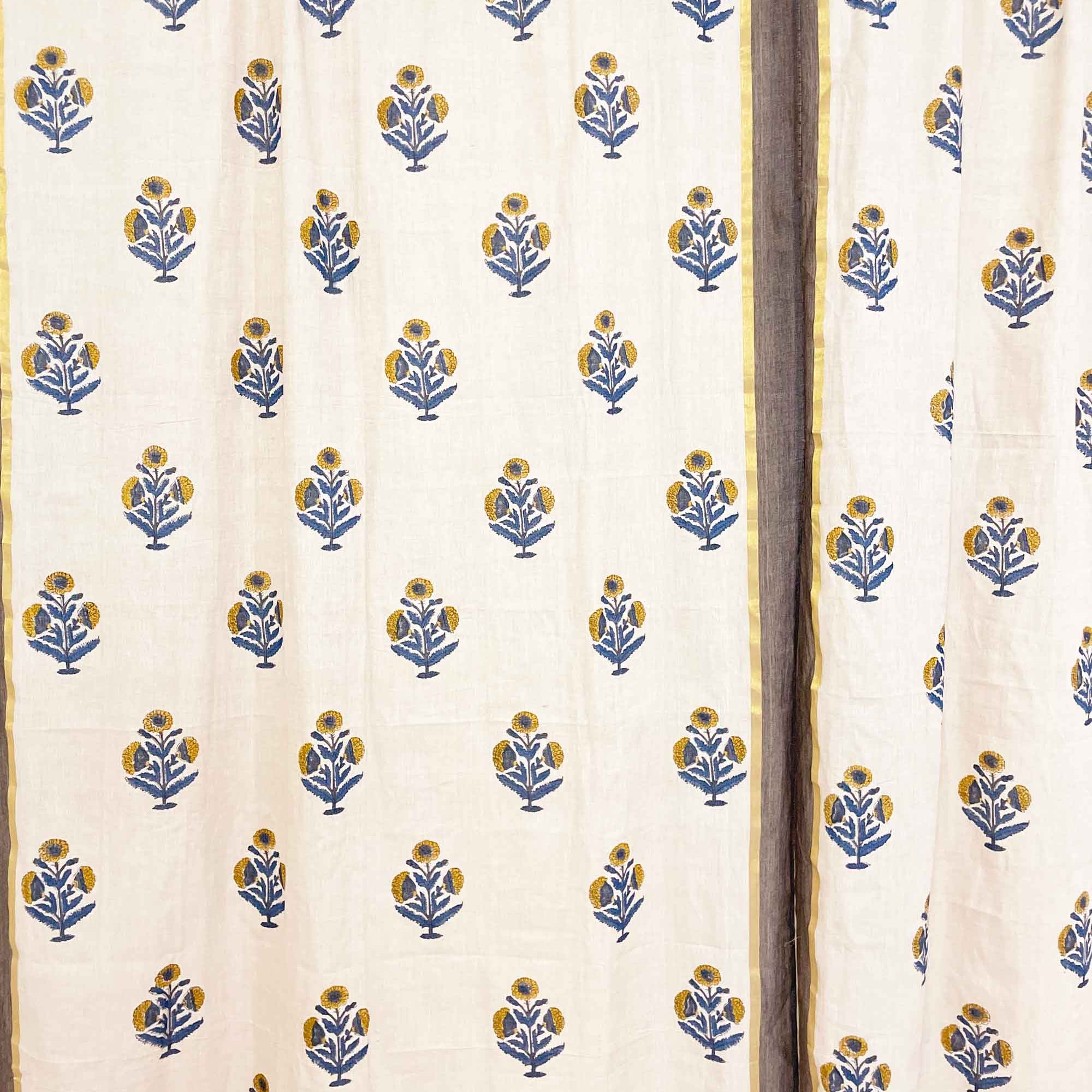 Mustard Marigold Cotton Curtain Panels