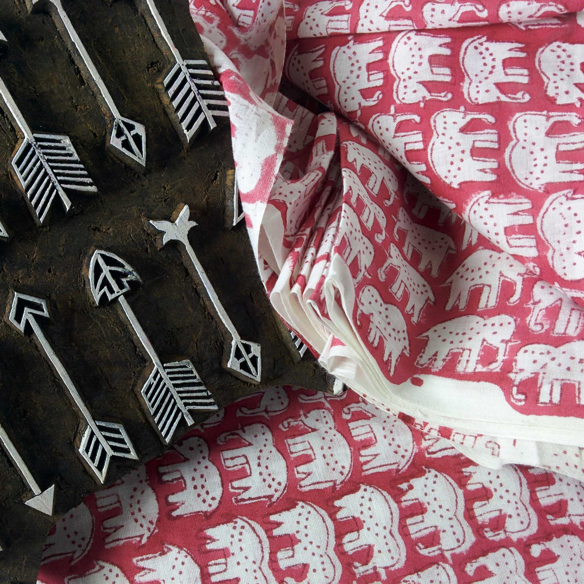 Cute Elephants Soft Cambric Indian Cotton Fabric