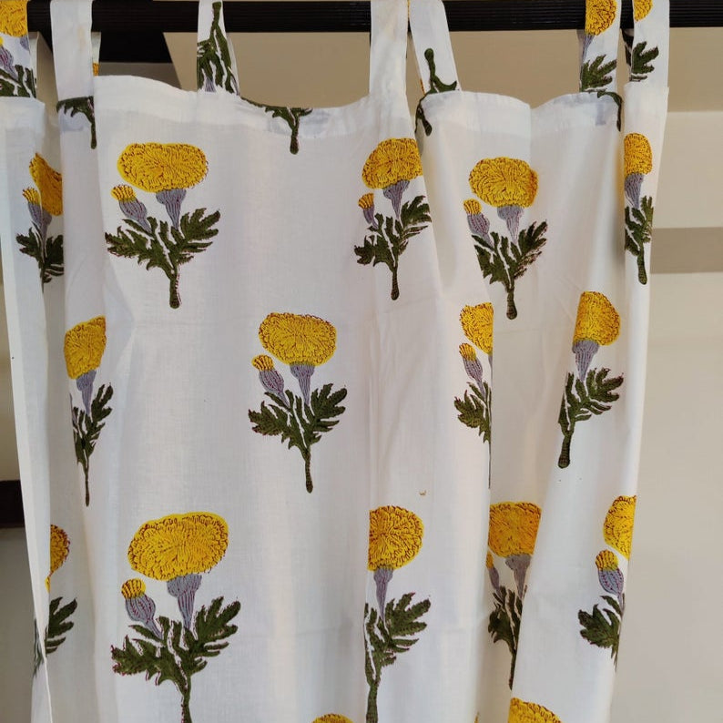 Tab Top Printed Curtains