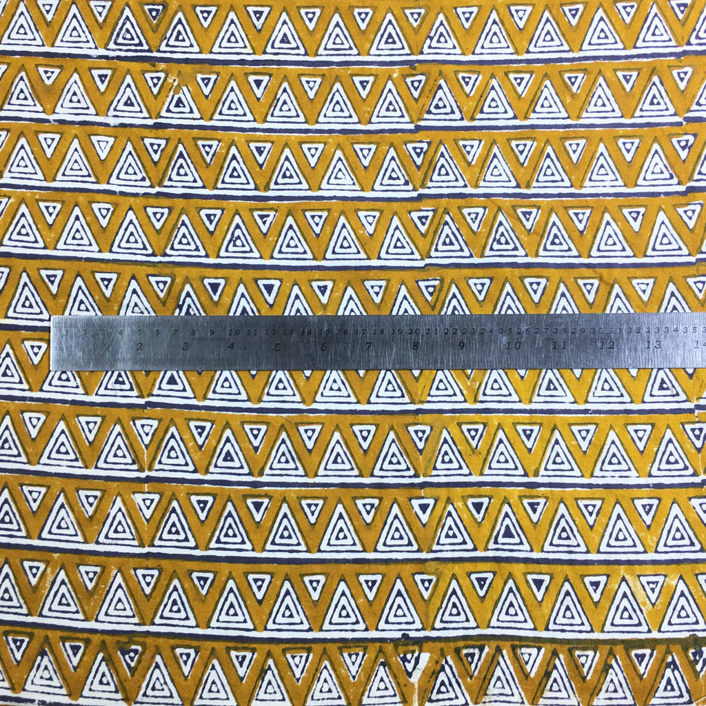 Grey and Mustard Cotton Fabric Buy Online