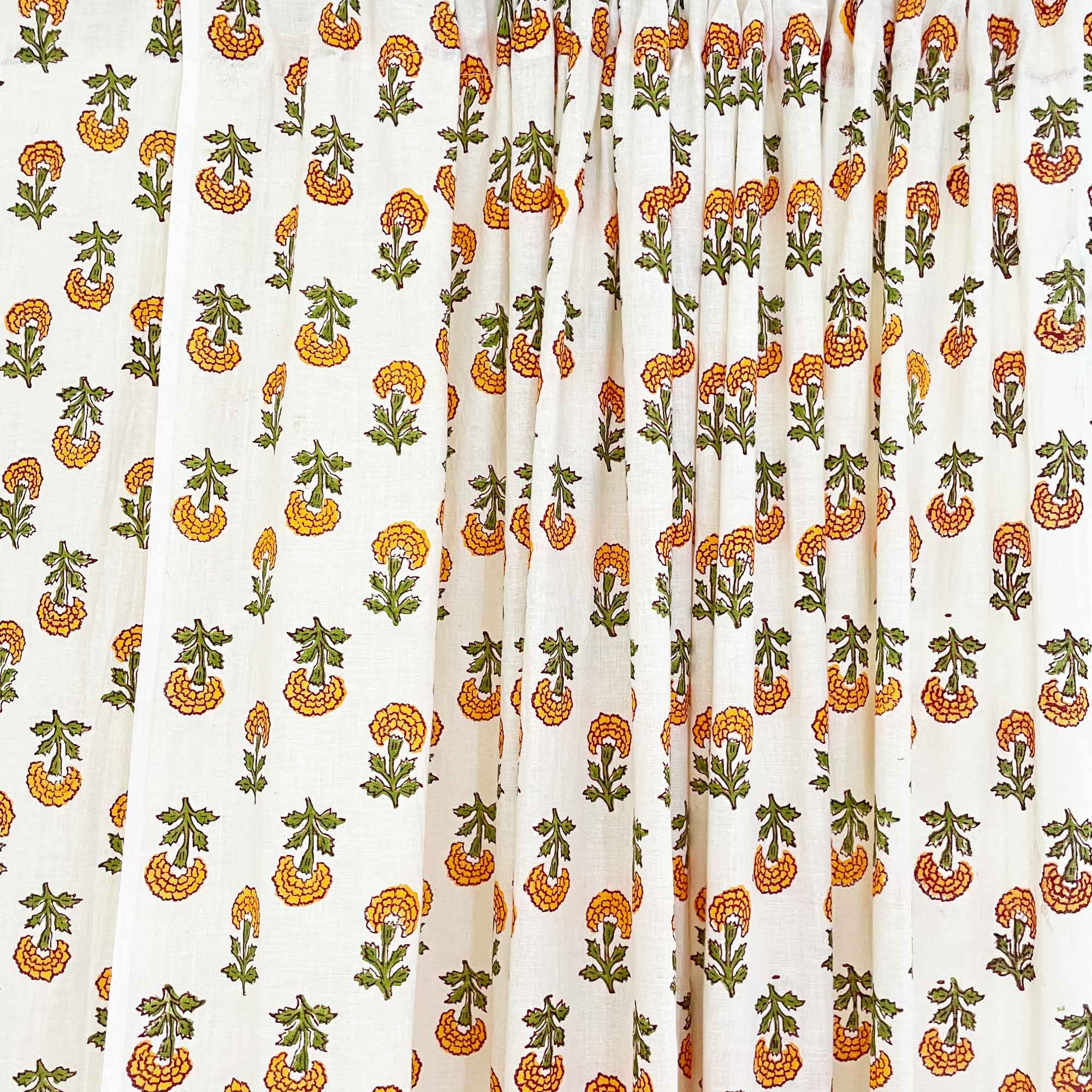 hand block printed print cotton curtains