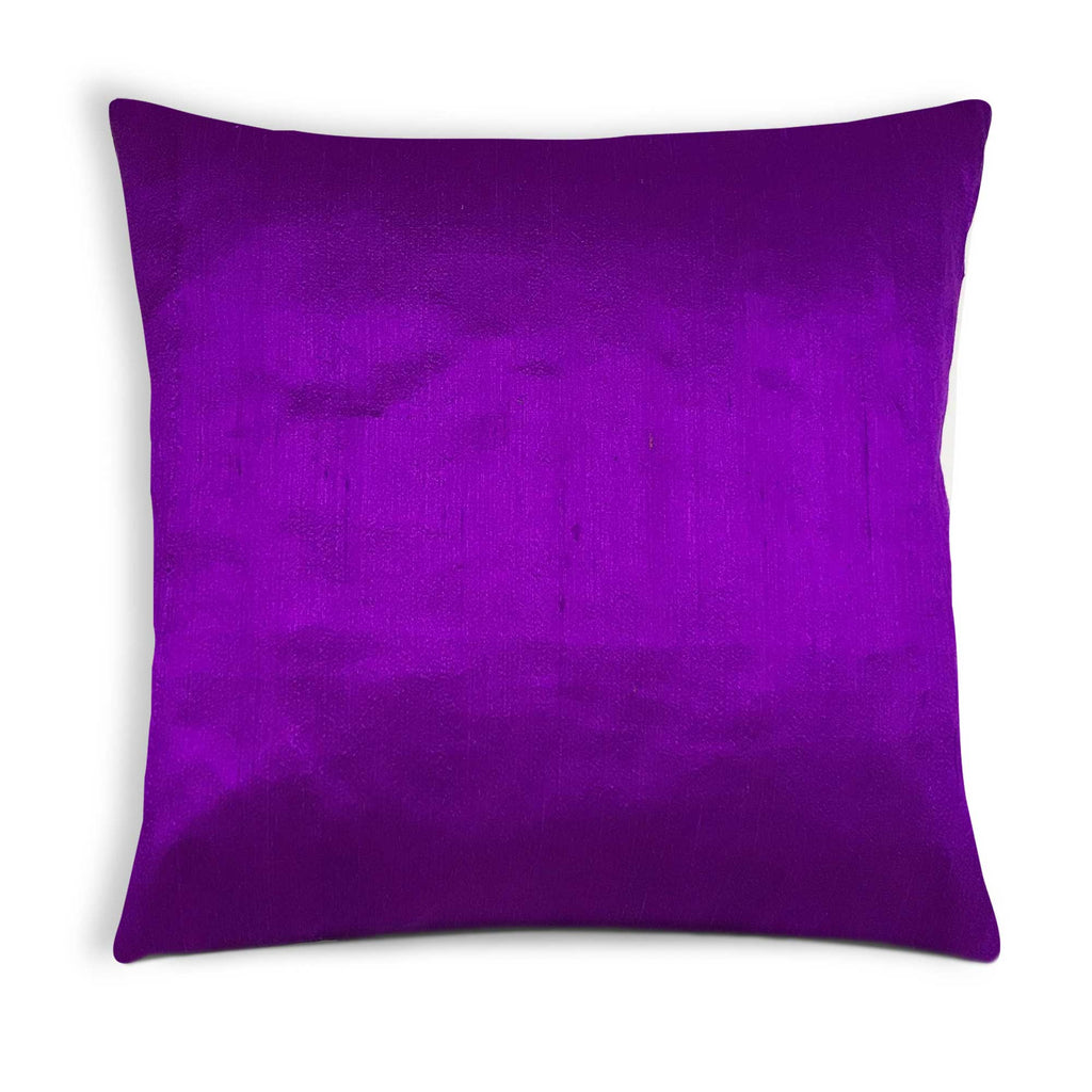 Purple Raw Silk Pillow Cover Buy Online From DesiCrafts