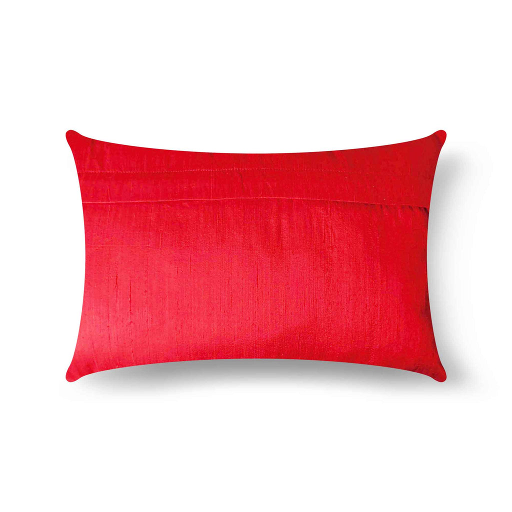 Pure Silk Purple and Red Pillow