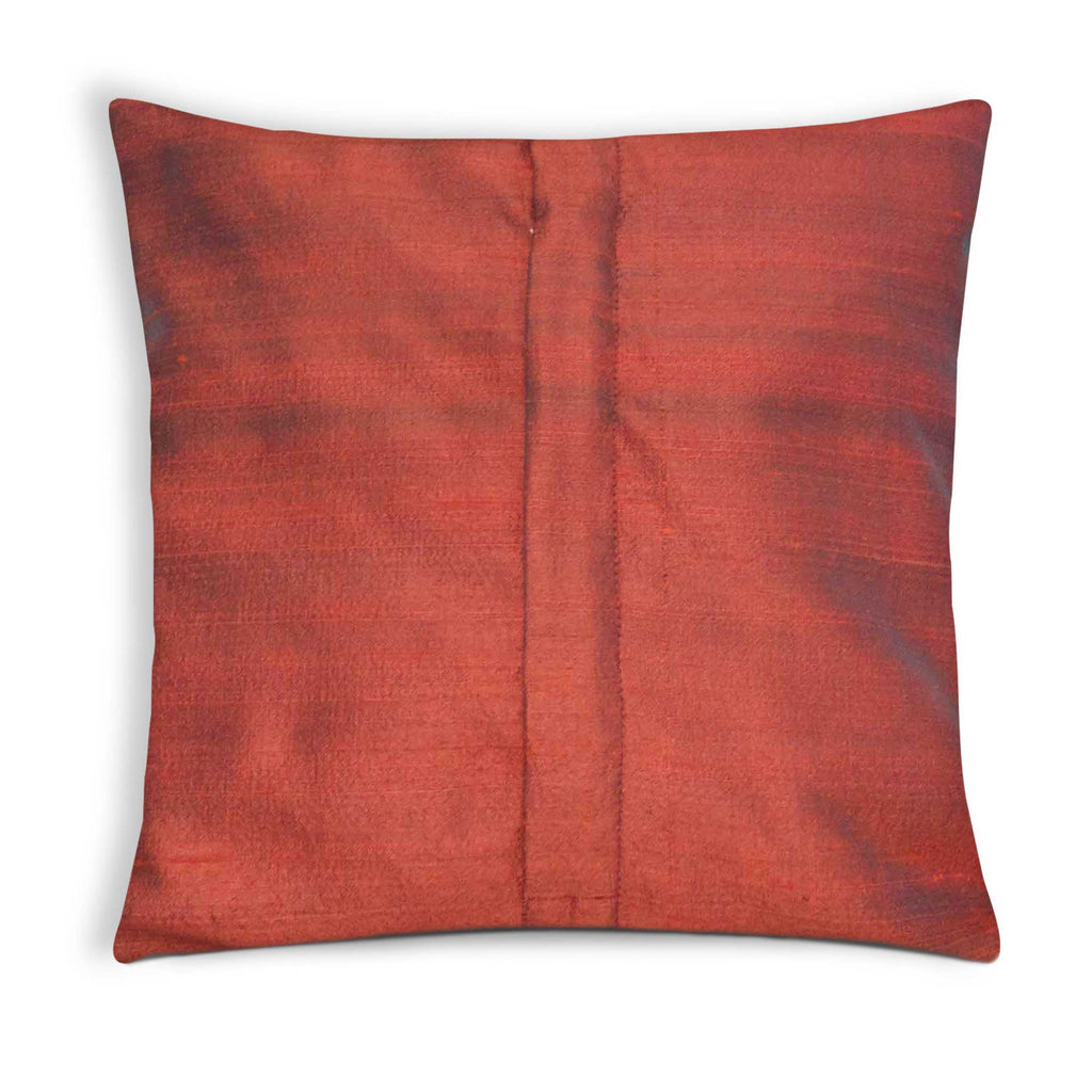 Rust Raw Silk Cushion Cover
