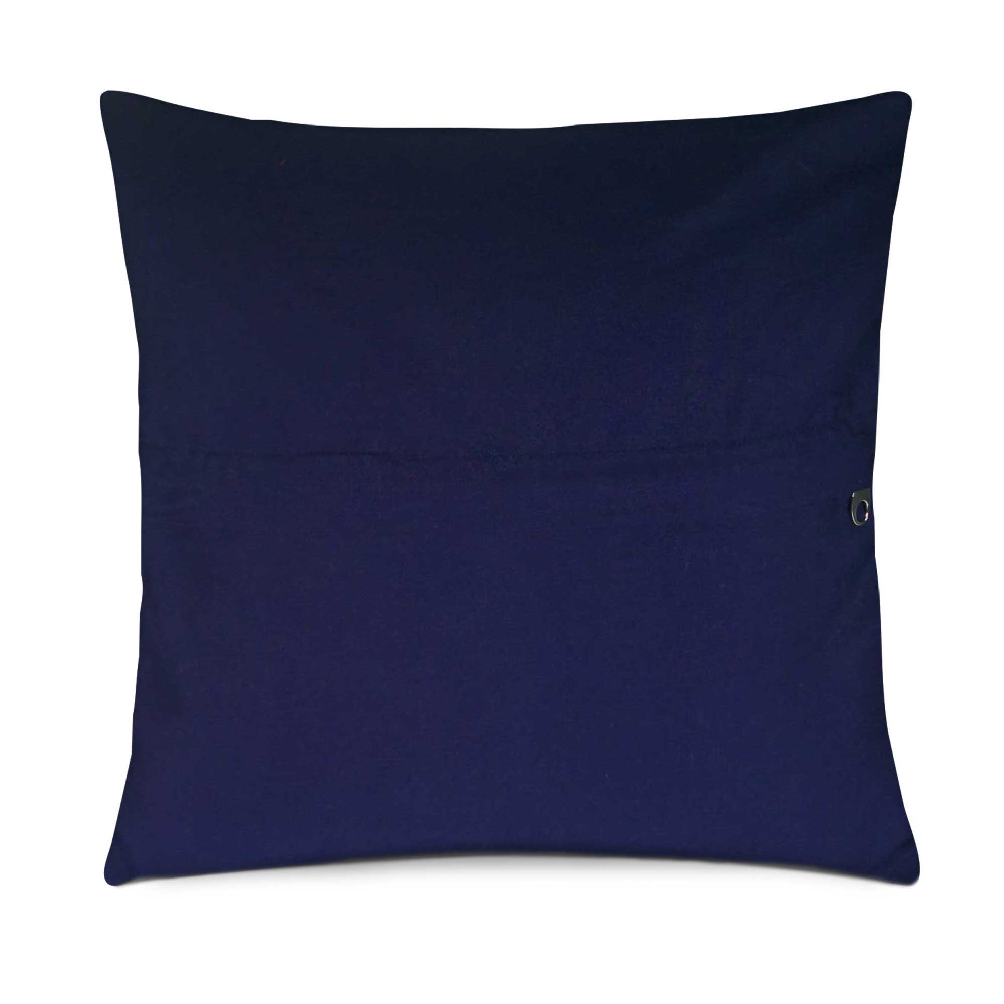 Teal and Navy cotton pillow cover