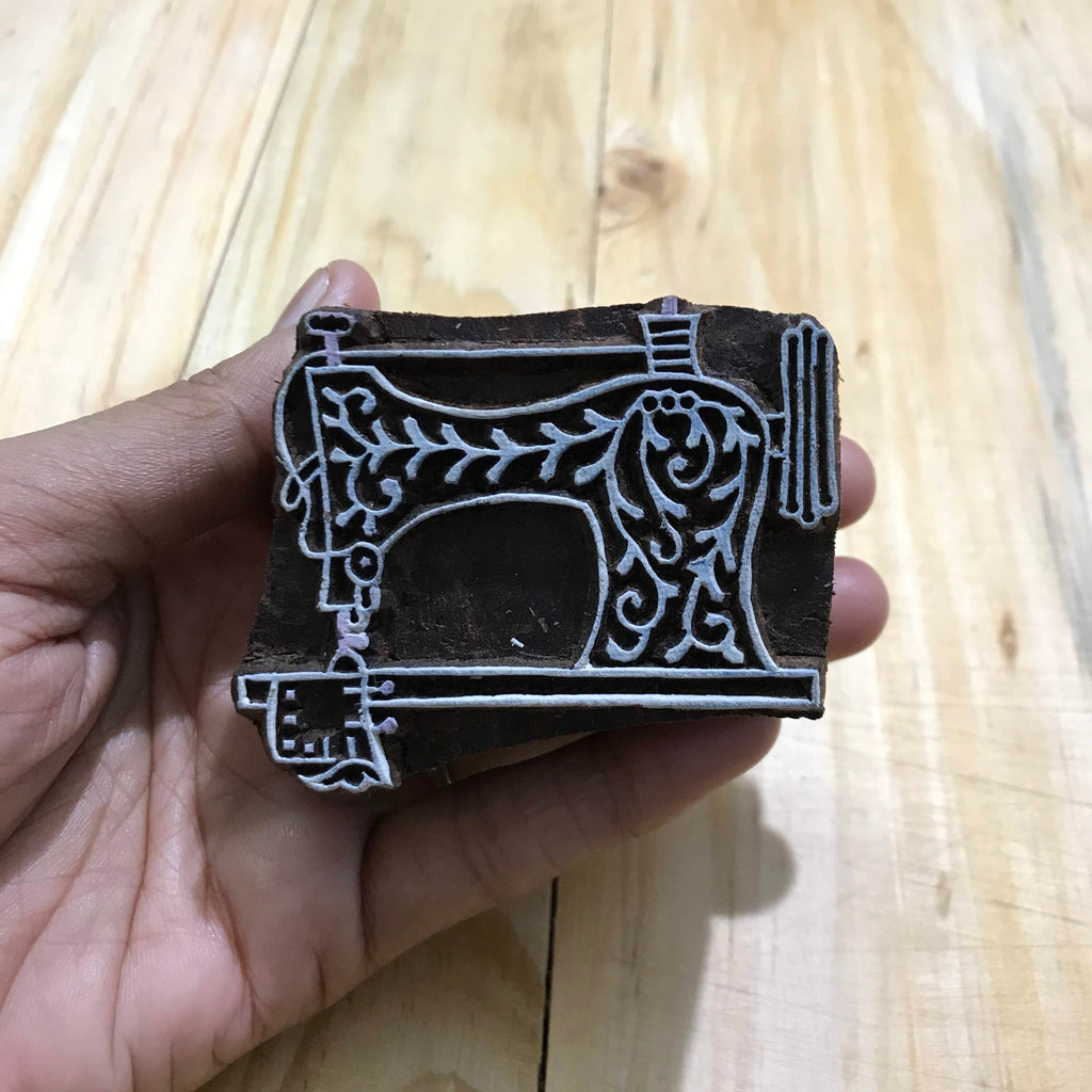 Sewing Machine Hand Block Printing Wooden Stamp Buy From DesiCrafts