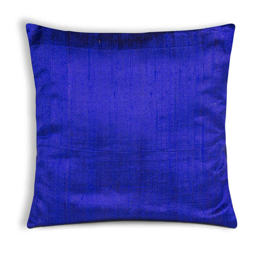Royal Blue Raw Silk Cushion Cover