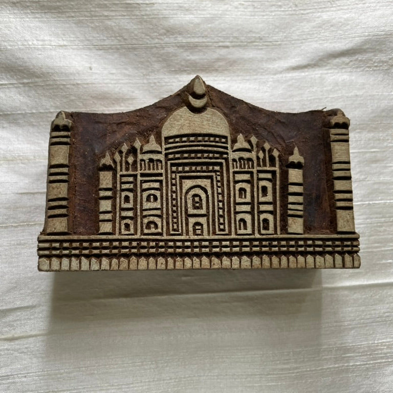 taj mahal block printing stamp