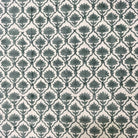Patterned fabric with geometric design on a white background