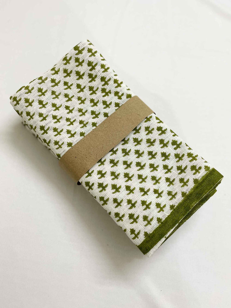Sage Green Linen Napkins Set