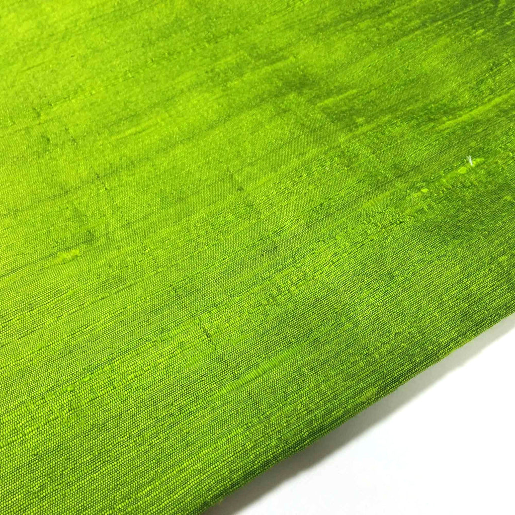 Dark Green Raw Silk Fabric