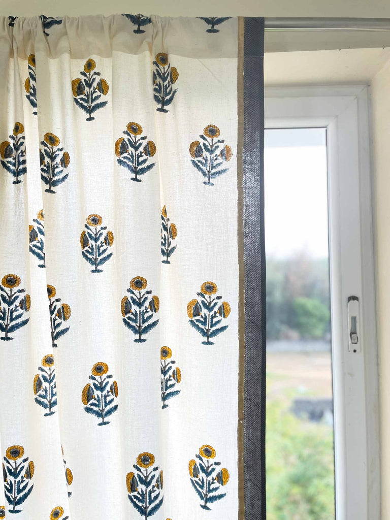 Block Printed Linen Curtains By DesiCrafts