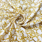 Block printed  linen kalamkari fabric