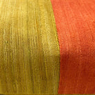 Handcrafted rust and mustard colorblock pillow cover made from authentic tussar silk.