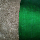 Jute Silk Green Yellow Bhagalpuri Jute Silk Pillow Cover Buy from India