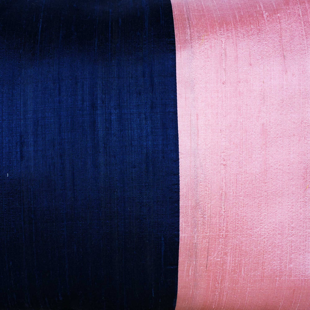 Pink Blue Bhagalpuri Jute Silk Pillow Cover Handmade fairtrade product