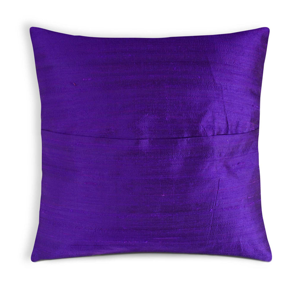 Purple Raw Silk Pillow Cover