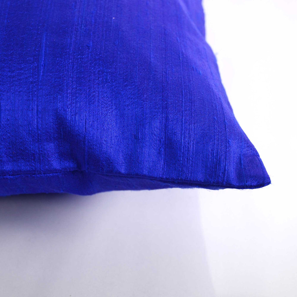 blue silk cushion cover from India