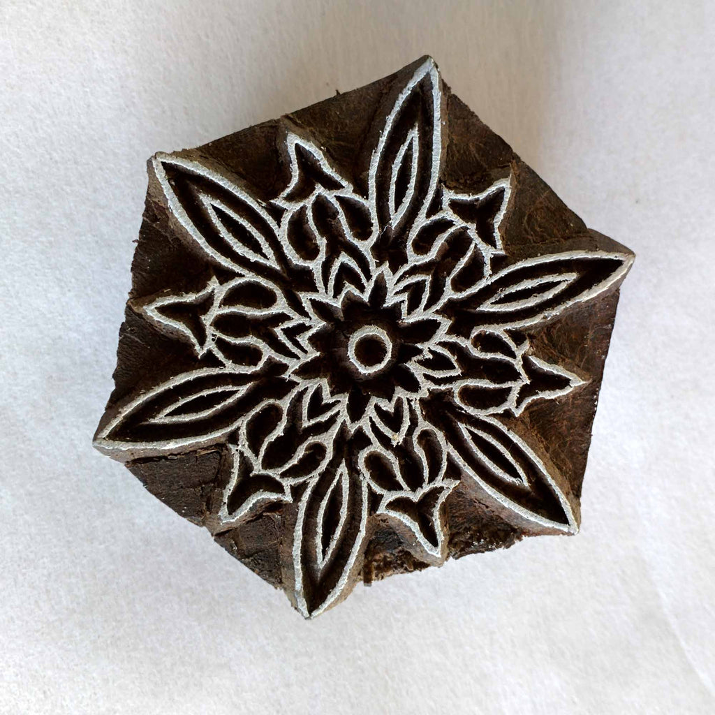 Christmas Snowflake Wood Stamp for Printing