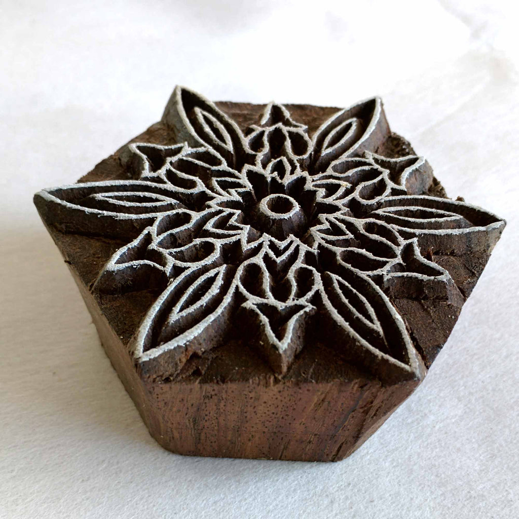 Christmas Snowflake Wood Stamp for Printing