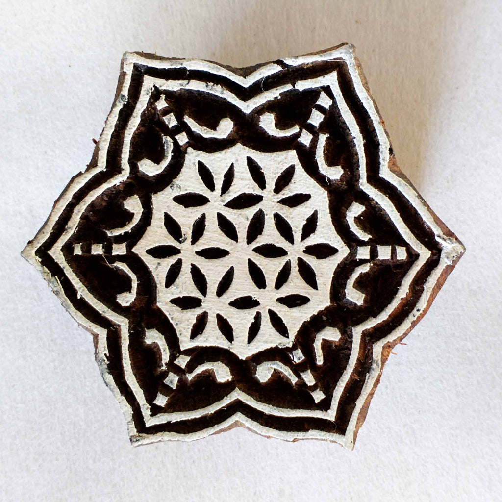 Christmas Snowflake Wood Stamp for Fabric Printing