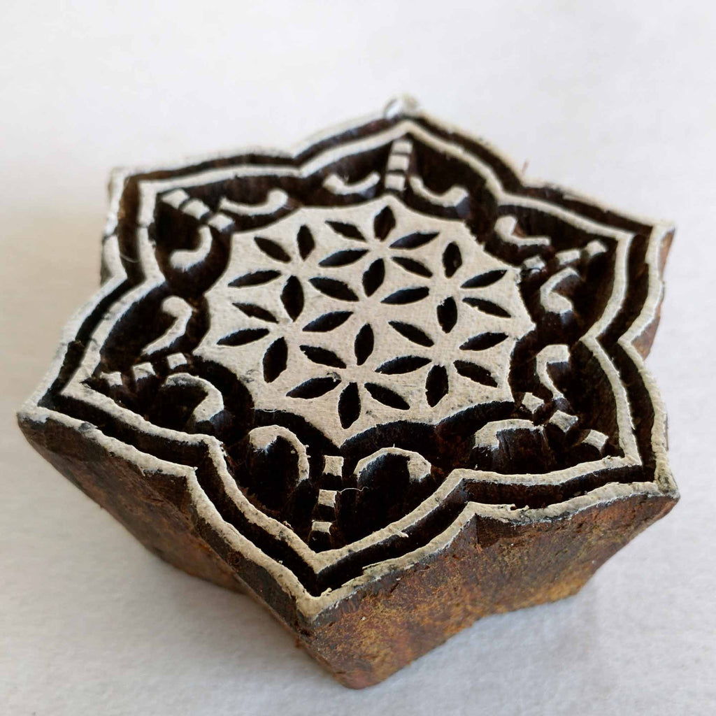 Christmas Snowflake Wood Stamp for Fabric Printing