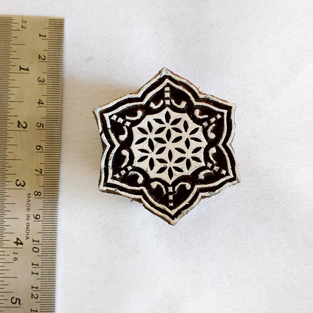 Christmas Snowflake Wood Stamp for Fabric Printing