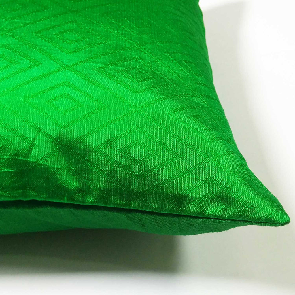 Green Soft Silk Pillow Cover