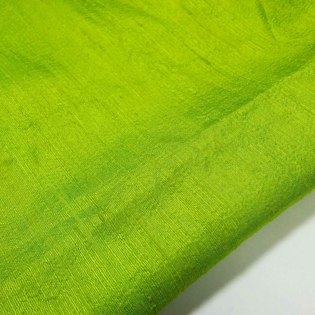 Handmade Chartreuse Dupioni Silk Fabric Buy Online From India