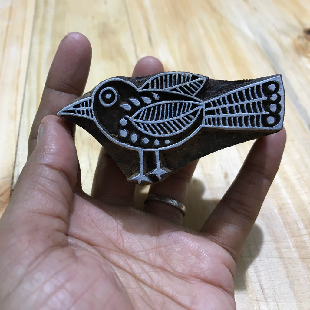 Cute Bird Textile and Paper Printing Stamp