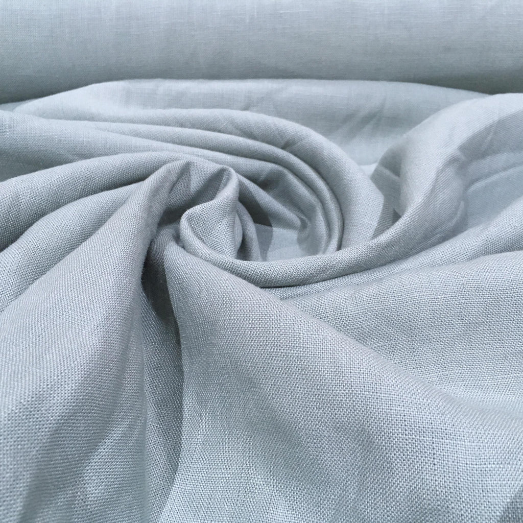 Solid Color Sky Blue Linen Fabric By Yard