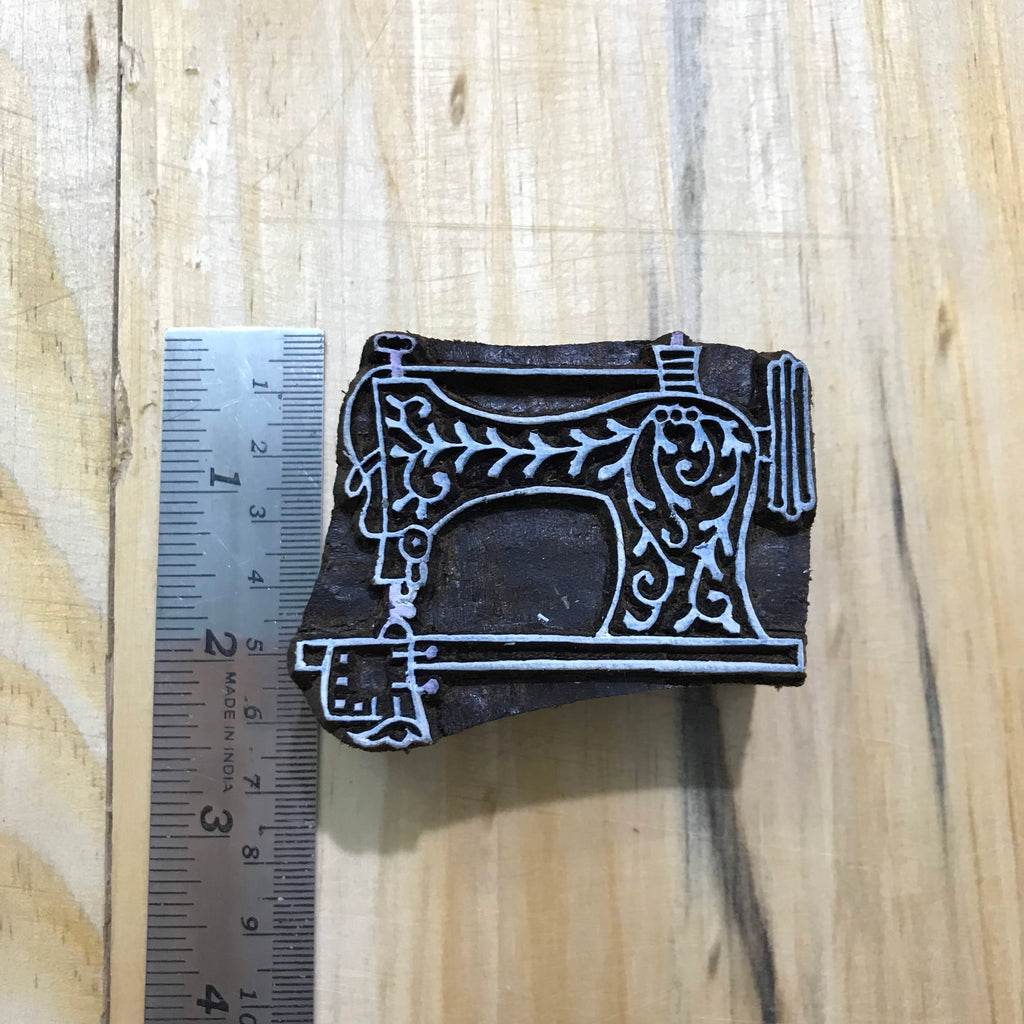 Sewing Machine Hand Carved Stamp