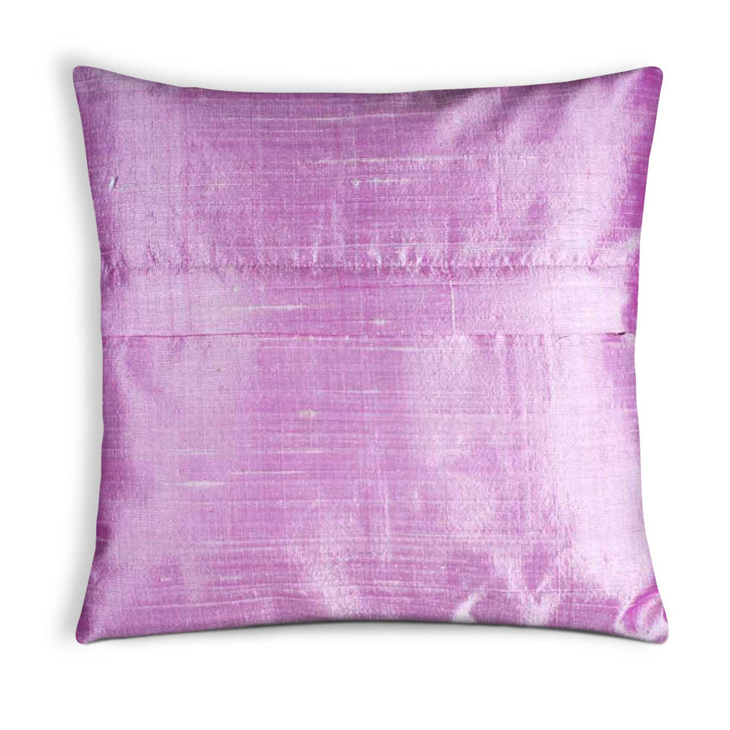 Baby Pink Raw Silk Cushion Cover