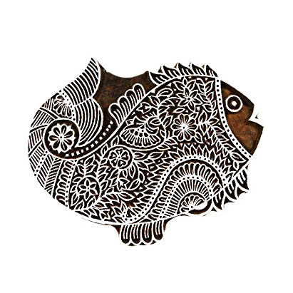 Big Fish Wooden Block Printing Stamp Buy Online From DesiCrafts