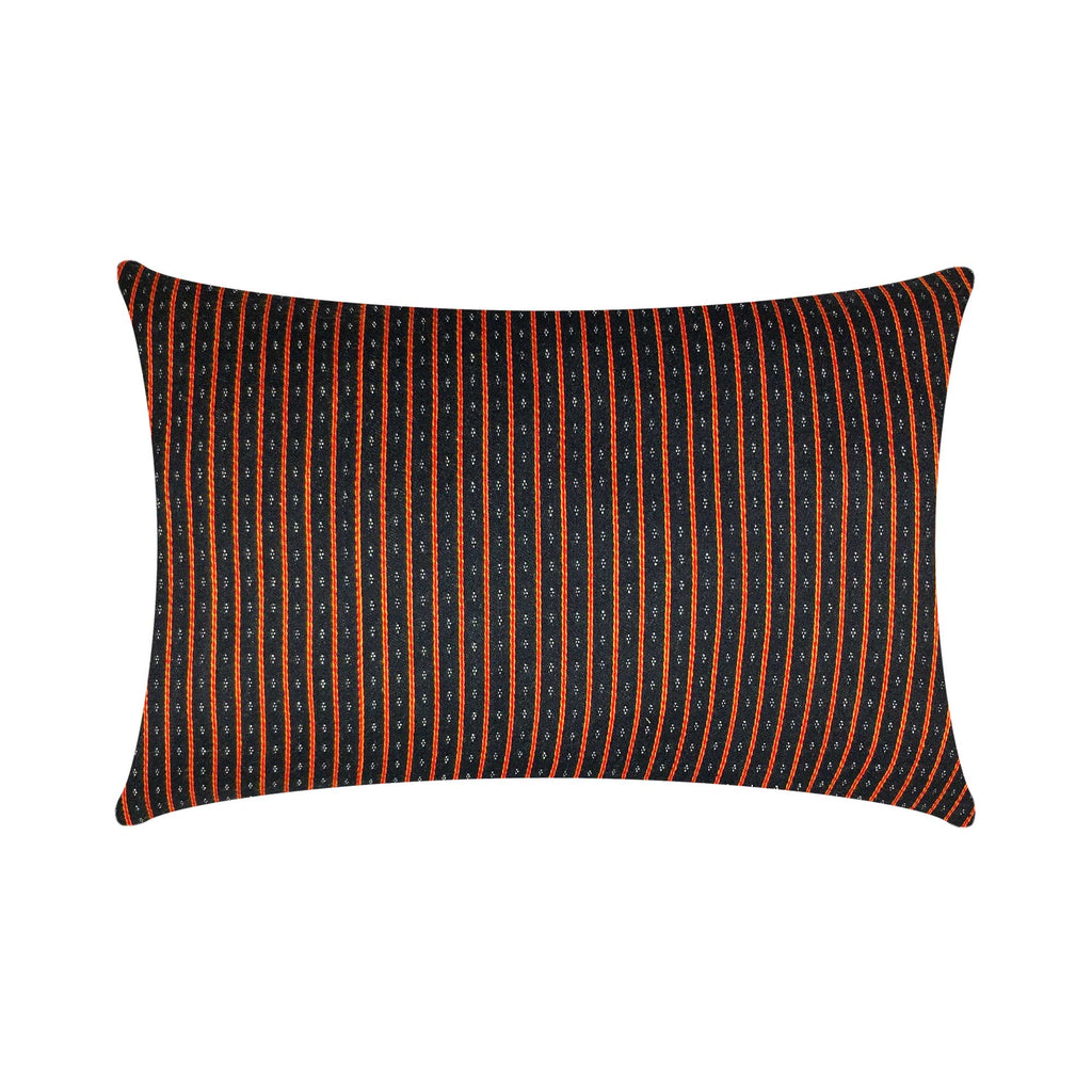 Black and Red Striped Mashru Silk Lumbar Cushion Cover Buy Online