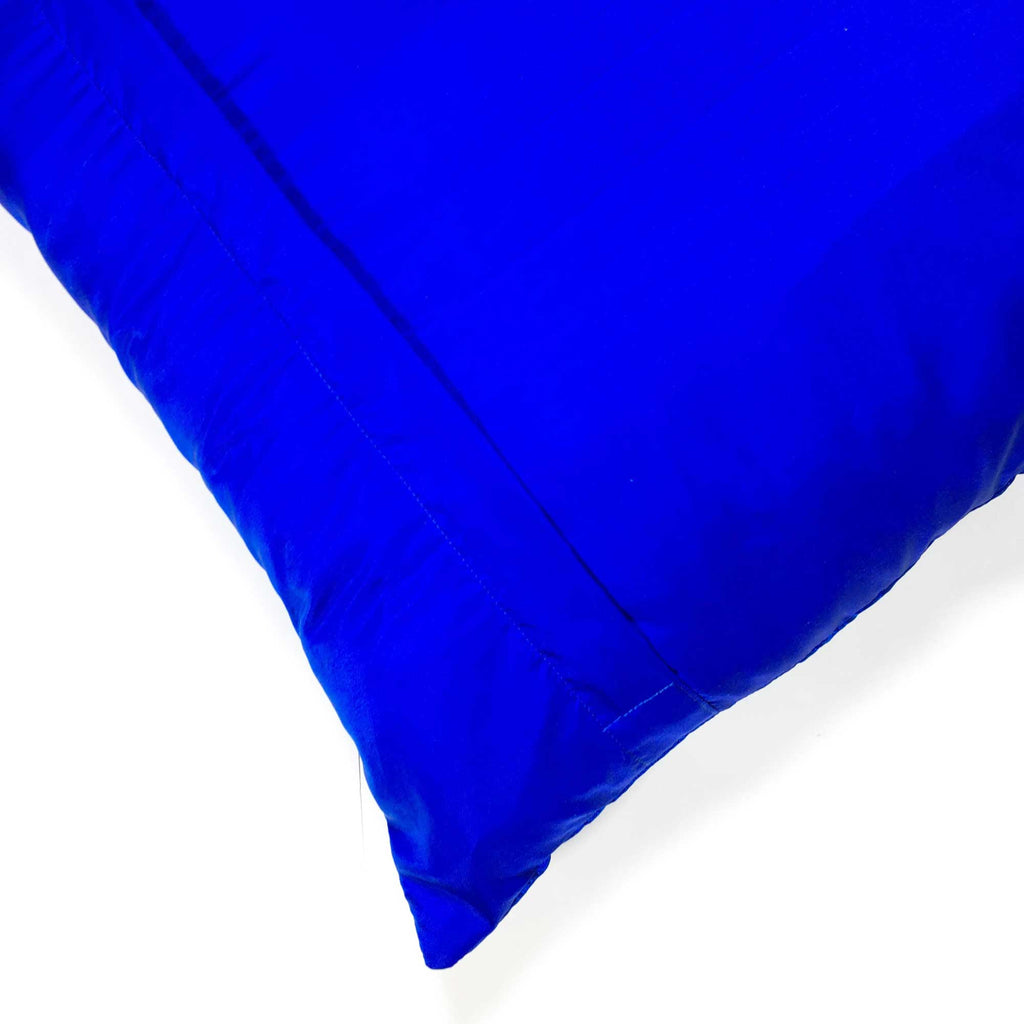 Blue and Gold Banarasi Silk Lumbar Pillow Cover Buy Online