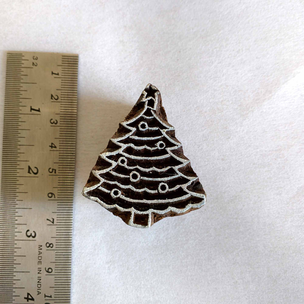 Christmas Tree Wooden Stamp for Printing and Decoration